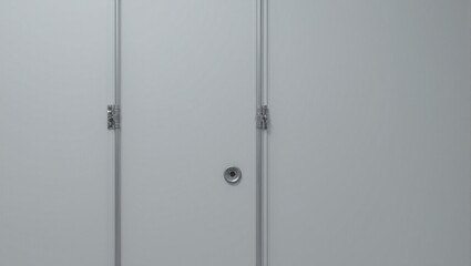 Steel security door with peephole