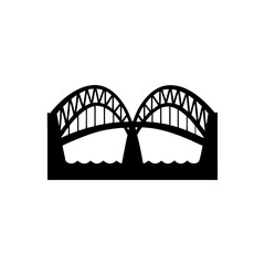 creative details Outline silhouette Bridges line Icon icon vector illustration 
