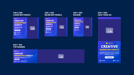 Web banner template for digital marketing services