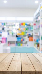 Enhancing customer service at pharmacy counters medication shelves in a drugstore environment