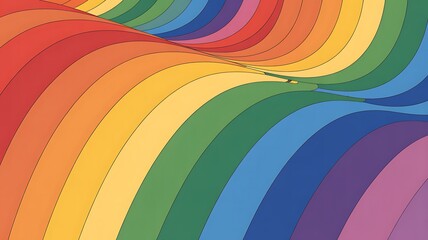Abstract Rainbow Wave Background Colorful Stripes Pattern Design