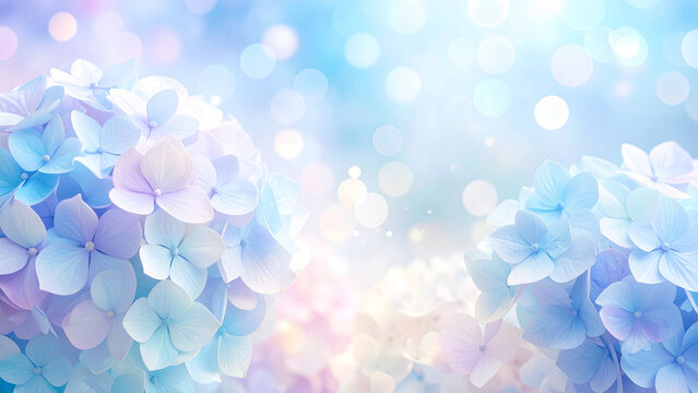 綺麗なあじさいの青い背景