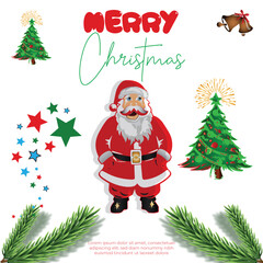 Merry Christmas amp happy new year 2025 celebration social media post design or banner template