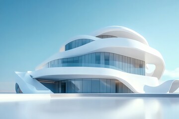 Fototapeta premium Modern Architectural Design with Fluid Forms