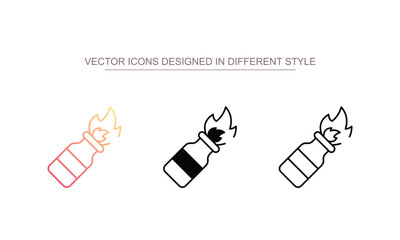 Bottle Bomb icon design with white background stock illustration