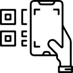QR code smartphone scanner icon
