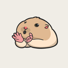 Cute Hamster Meme Sticker T-shirt Vector Cute Illustration