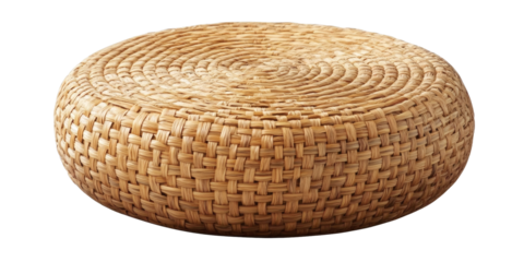[Transparent Background PNG]Round Woven Straw Decorative Pad