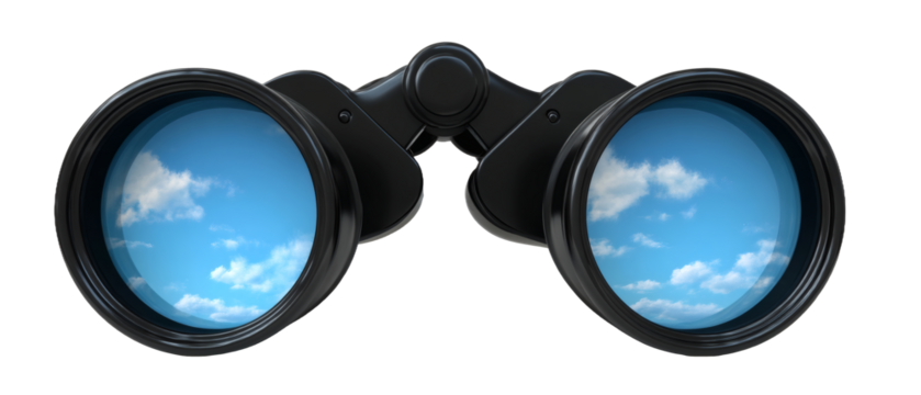 [Transparent Background PNG]Exploring the Sky with Binoculars