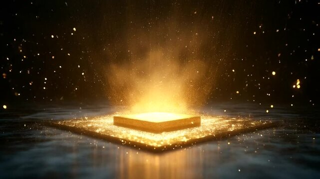Industrial metal forging scene with bright light and sparks