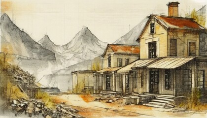 old town in the mountains