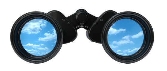 [Transparent Background PNG]Binoculars Focusing on a Sky of Clouds