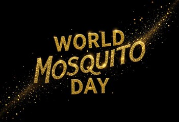 world  mosquito day typography art