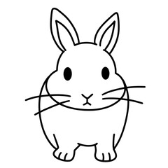 cute rabbit icon illustration