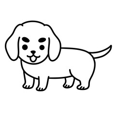 cute dog illustration