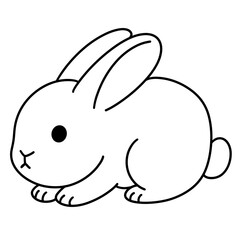 cute rabbit icon illustration
