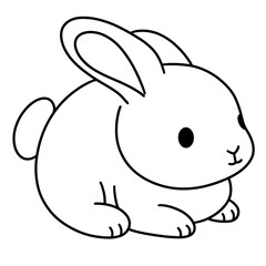 cute rabbit icon illustration