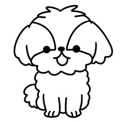 cute dog illustration