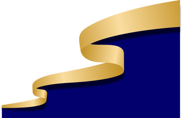 Elegant Golden Wavy Corner