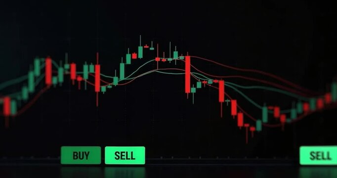 Financial chart candlestick analysis