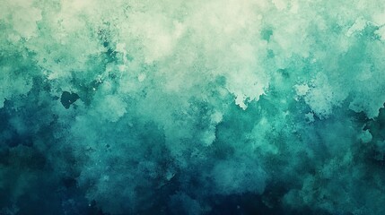Abstract artistic green blue watercolor background