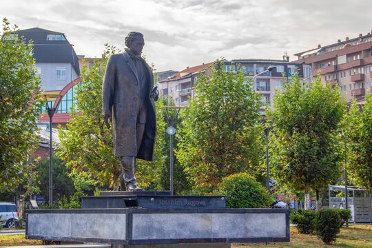 Kosovo; Pristina; August 24, 2024; A view on Ibrahim Rugova Statue.