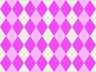 Vibrant pink and cream argyle pattern.  Perfect for backgrounds, textiles, fashion, and feminine branding. This elegant geometric design offers a playful yet sophisticated aesthetic.