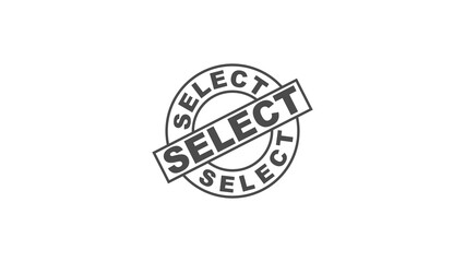 select stamp seal vector stock illustration.