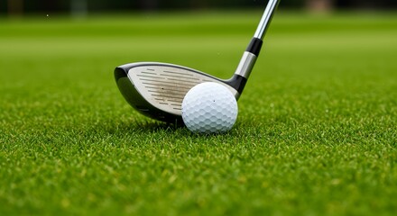 Mastering the Perfect Golf Swing A Close-Up Look at Driver and Ball Contact on the Green