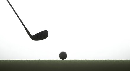 Dynamic Golf Swing Silhouette A Powerful Image Representing Precision, Skill, and the Sport of Golf. Perfect for Websites, Marketing Materials, and Sporting Event Promotion.