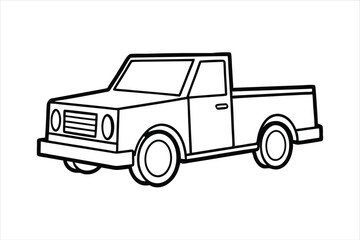 Commercial Vehicle Line Art Icon for Automation and Industry