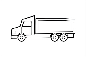 Editable Lorry Truck Vector for Mobile Apps and Web UI