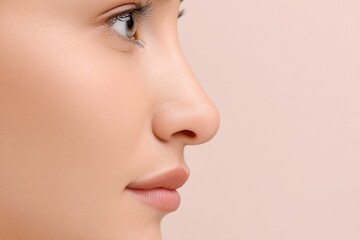 This Close-Up Macro Shot Focuses on the Intricate Details of Subtle Blackhead Textures on the Surface of the Nose. It Emphasizes the Importance of Skin Conditions and Texture 