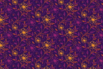 sketch line motif, seamless floral print, hand drawn cotton layout, outline design idea, fashion textile concept, modern bloom pattern, minimal style

