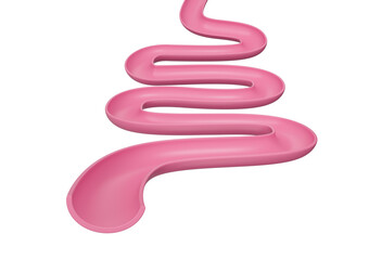 Human Gut Model Digestive System Or Intestinal Tract Mockup, 3D Illustration