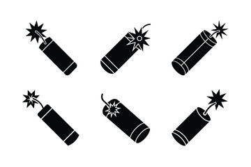 cartoon style dynamite vector illustration clean lit fuse cartoon