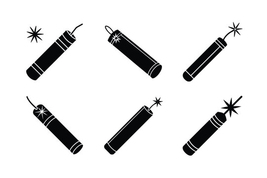 cartoon style dynamite vector illustration clean fuse smoke