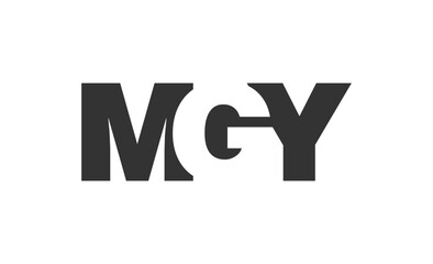 MGY logo design. Initial letter M G Y bold font style for tech startups, consulting, corporate branding. Creative company name, headlines typography identity, trendy logotype.