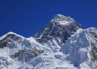 Everest, also named Sagarmatha seen from Kala Patthar, Nepal.