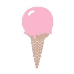 Ice Cream PNG – Hand-Drawn Summer Dessert Clipart with Transparent Background

