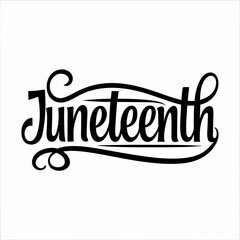 Elegant juneteenth lettering design