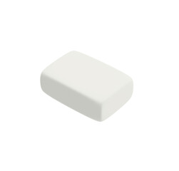 A plain white rectangular eraser 