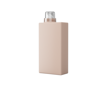 Sleek Pastel Laundry Shampoo Bottle With A Pump Dispenser Showcases Modern Design 3D Illustration
