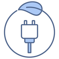 Sustainable Energy Blue Icon