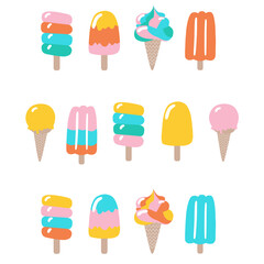 Ice Cream SVG &ndash; Colorful Dessert Bundle for Summer Crafts, Stickers & Cricut Projects

