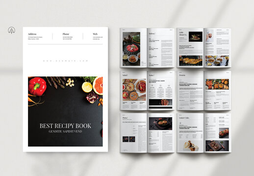 Recipy Book Magazine Template