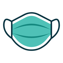 Surgical mask vector illustration on white background