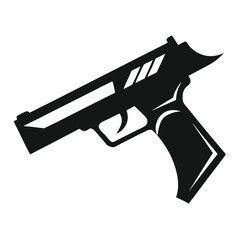 Gun Silhouette Weapon Firearm Illustration Vector