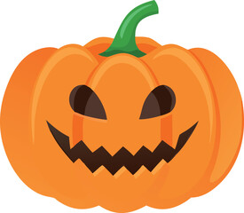 Cartoon Halloween Jack-o'-lantern pumpkin illustration