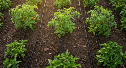 Precision hydration for vegetable plants with advanced drip irrigation system